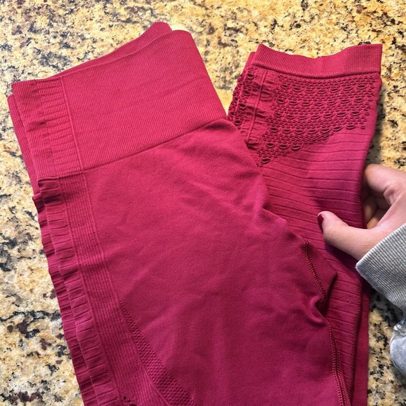 Gymshark Energy Seamless High Waisted Leggings Red - Picture 4 of 7